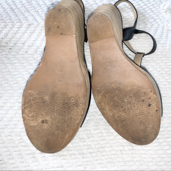 BP T-Sandal Basket Weave Stacked Heel Black 9.5 - Picture 11 of 16